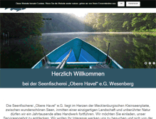 Tablet Screenshot of fischerei-wesenberg.de